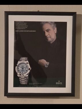 2010 Rolex Oyster Perpetual Day-Date II Watch - Placido Domingo - Print Ad Photo